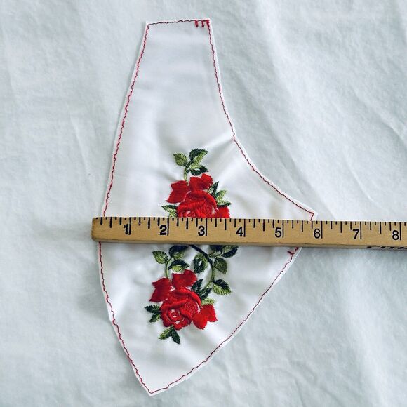 Vtg Embroidered Rose Collars for Sleepwear Lingerie Robes Pajamas Set of 10 - Picture 1 of 5